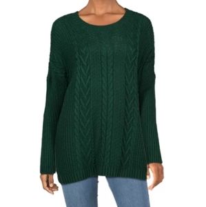 NWT! Natural Reflection Green Cable Sweater S